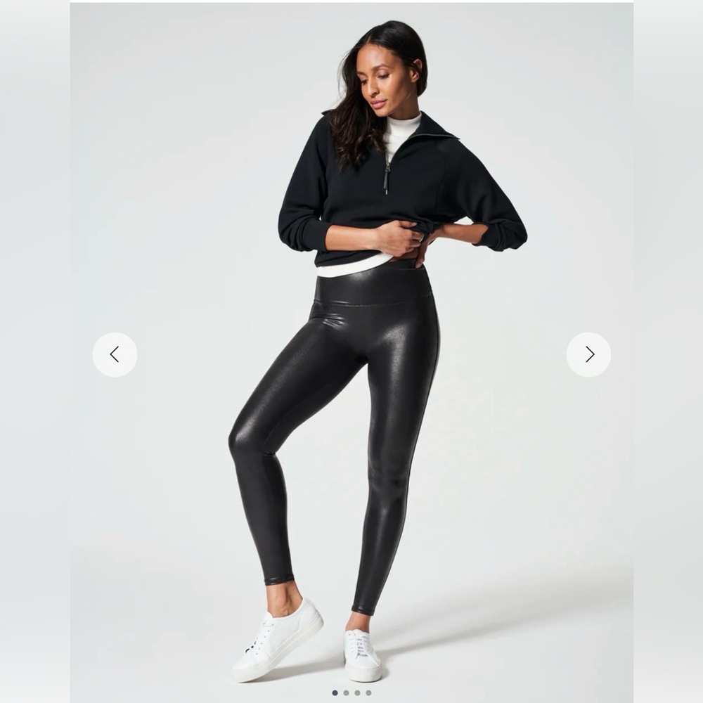 Spanx Women’s Black Faux Leather Leggings
